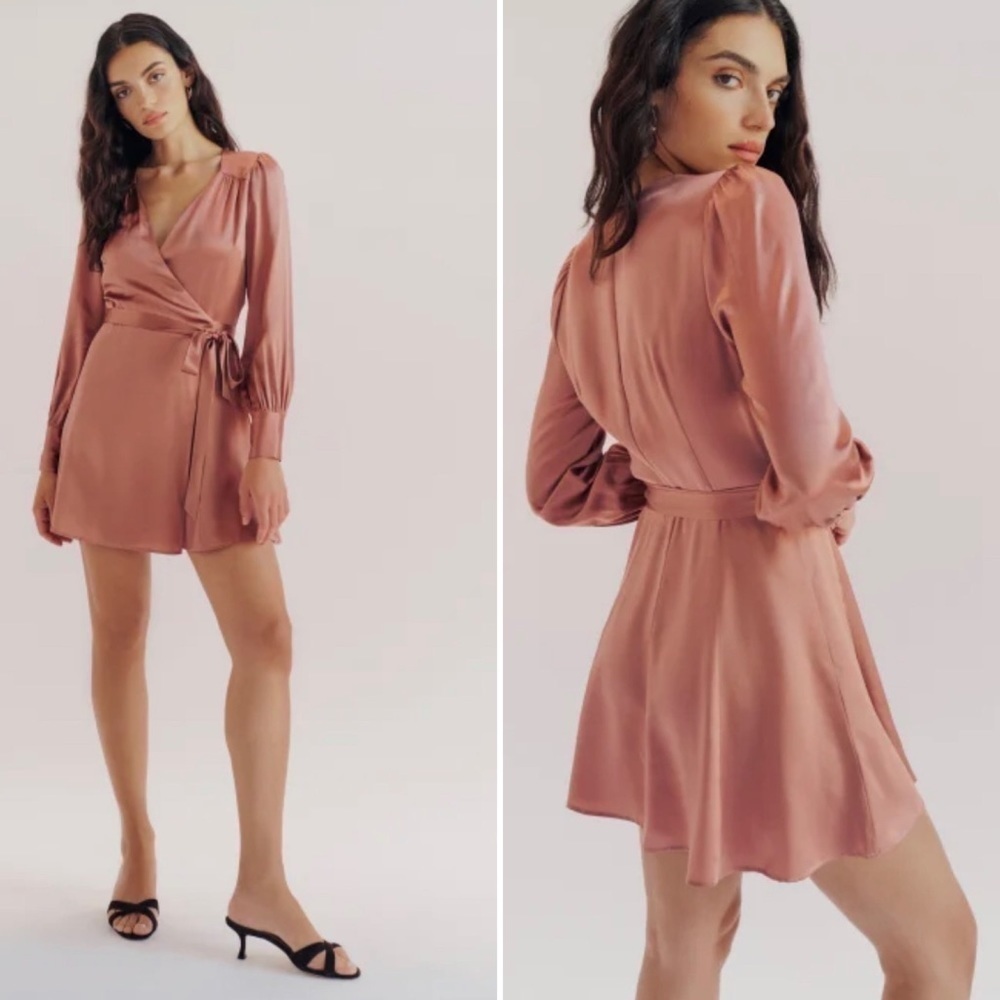 Reformation Dress NWT Chrisley Silk Dress in Praline Silk New XL